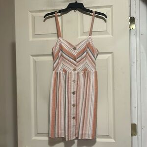 Forever 21 Striped Button-Front Dress Size Small